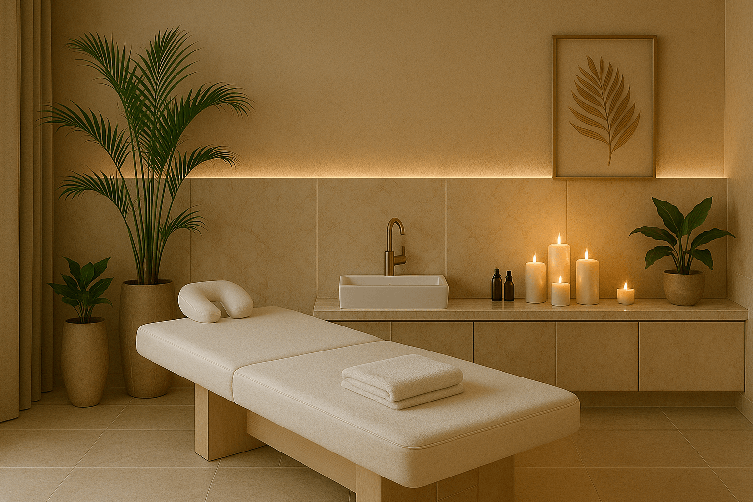 Luxury spa environment